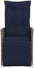 vidaXL Gartensessel Verstellbar mit Kissen Grau Poly Rattan 365663 Bild 4