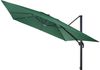 Gastronomie-Ampelschirm HWC-A96, Sonnenschirm 3x3m (Ø4,24m) Polyester Alu/Stahl 23kg ~ dunkelgrün ohne Ständer Bild 3