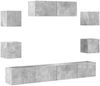vidaXL 7-tlg. TV-Schrank-Set Betongrau Holzwerkstoff 3114521 Bild 2