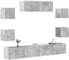 vidaXL 7-tlg. TV-Schrank-Set Betongrau Holzwerkstoff 3114521 Bild 4