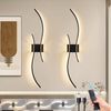LMaxhome LED Wandleuchte 100CM Moderne Wandbeleuchtung mit Fernbedienung, Typ-C wiederaufladbar, Schwarzes Aluminium, LED fest integriert, 3 Lichtfarben(3000K-6000K), Einstellbare Helligkeit, Timer, Wandstrahler für Flur Wohnzimmer Bild 5