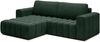 Eltap 'Bonett' Ecksofa mit Schlaffunktion, 92 x 175 x 250 cm, Dunkelgrün, Links Bild 3