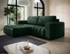 Eltap 'Bonett' Ecksofa mit Schlaffunktion, 92 x 175 x 250 cm, Dunkelgrün, Links Bild 4