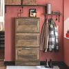 SoBuy FSR137-L-F Schuhschrank, Spanplatte, Melamin, Braun, 60 x 115 x 23 cm Bild 2