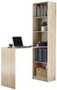ibonto REGAL-SCHREIBTISCH SONOMA-EICHE mit Bücherregal (H 79 x T 45 x B 125 cm) Bild 2