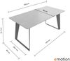 Esszimmertisch FLORINT 160x80cm weiße Keramikplatte schwarze Design-Tischkufen : Weiss Bild 3