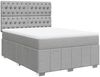 vidaXL Boxspringbett mit Matratze Hellgrau 160x200 cm Stoff 3294026 Bild 3