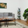 Relaxdays Eckregal aus Metall mit 4 Ablagen, Schwarz Bild 3