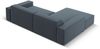 Micadoni Ecksofa Jodie 3-Sitzer Links Strukturierter Stoff Blau Bild 4