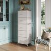 WLIVE Kommode Kommodenschrank, Sideboard mit 4/5 Schubladen, 40/120×30×98 cm, Metallrahmen, verstellbare Füße für Schlafzimmer/Flur Bild 2