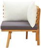 vidaXL Garten-Ecksofa, mit Kissen, Massivholz Akazie, 65 x 65 x 65 cm Bild 4
