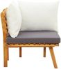 vidaXL Garten-Ecksofa, mit Kissen, Massivholz Akazie, 65 x 65 x 65 cm Bild 3