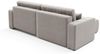 Ecksofa Sofa mit Schlaffunktion AUGUSTO in Stoff Wind Hellgrau Ottomane Links Bild 5