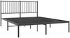 vidaXL Bettgestell mit Kopfteil Metall Schwarz 140x200 cm 350865 Bild 3