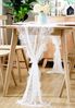 FOUORTUNATE-BEE Tischdecke Weiße Spitze Tischdecke in Spitzenauflage Vintage (Bestickte Spitzeauflage für Hochzeit Vintage Rezeption Dekor, Sommer Outdoor Party Boho Hochzeit Tisch Dekor) Bild 3