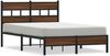 vidaXL Bettgestell ohne Matratze Braun Eiche 120x200 cm Holzwerkstoff 4017306 Bild 2
