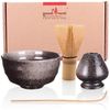 Goodwei Teeservice Matcha-Set "Goma" mit Teeschale, Matchabesen und Besenhalter (4-tlg), 1 Personen, Keramik, handgearbeitet Bild 2