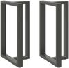 vidaXL Bartischbeine T-Form 2 Stk. Anthrazit 60x35x(90-91) cm Stahl 4013082 Bild 2
