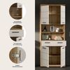 furnling Hochschrank Scott 4 Türen, 1 Schublade, 2 offene Fächer, Badmöbel, Badschrank Bild 2