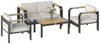 Outsunny Sitzgruppe mit 2er Sofa, 2 Sessel, Beistelltisch, (Gartenlounge, 4-tlg, Gartenmöbel Set), für Garten Balkon Beige Bild 2
