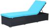 vidaXL Sonnenliege mit Auflage Poly Rattan Schwarz 44406 Bild 2