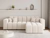 GrainGold Ecksofa L-Form LOOPO - 265x180 cm, Creme, Rechts, Wellenfedern, HR37-Schaum und T30-Schaum Bild 5