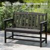 PHI VILLA Gartenbank (2-3 Personen Gartenbank Wetterfest aus HDPE, für Terrasse, Park, Garten und Veranda, Schwarz und Marineblau), Bank Outdoor mit 318 kg Tragfähigkeit Bild 2