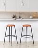 Barhocker MORTON Samtstoff 2er Set, Orange Bild 3