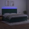 Boxspringbett mit Matratze & LED Samt Dunkelgrün 200x200 cm, Härtegrad: H2 [3136206] Bild 4