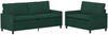 vidaXL Sofa Set 2 pcs Dunkelgrün Samt 3417129 Bild 2
