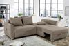 Ecksofa L-Form Couch Polsterecke Schlaffunktion Bettkasten in Cord Braun Taupe Bild 4