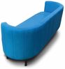 Casa Padrino Luxus Leder Sofa Blau / Schwarz 180 cm - Echtleder Wohnzimmer Möbel Bild 3