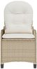 vidaXL Liegestuhl mit Kissen Beige 56 x 66 x 95 cm Poly-Rattan 42003420 Bild 5