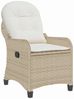 vidaXL Liegestuhl mit Kissen Beige 56 x 66 x 95 cm Poly-Rattan 42003420 Bild 4