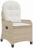 vidaXL Liegestuhl mit Kissen Beige 56 x 66 x 95 cm Poly-Rattan 42003420 Bild 2