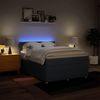 vidaXL Boxspringbett mit Matratze Blau 160x200 cm Stoff 3289813 Bild 5