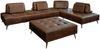 KAWOLA Sofa WIOLO Ecksofa Leder mit Hocker dunkelbraun 83 x 350 x 350 cm Bild 3