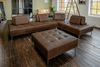 KAWOLA Sofa WIOLO Ecksofa Leder mit Hocker dunkelbraun 83 x 350 x 350 cm Bild 2
