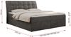 Boxspringbett Polsterbett mit Multipocket-Matratze und Topper - DIEGOS - 160x200cm - Dunkelgrau Velours - H3 Bild 5
