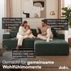 skølm 'Freki' Cloud Sofa 2 Sitzer mit Hocker, Vollschaumcouch mit Federkern und Vakuum-Kompression, kein Aufbau erforderlich, mit 2 Kissen, Cord dunkelgrün Bild 4