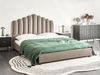 Bett mit Lattenrost Samtstoff VINCENNES 160 x 200 cm Taupe Bild 3