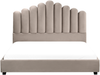 Bett mit Lattenrost Samtstoff VINCENNES 160 x 200 cm Taupe Bild 5