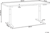 Schreibtisch elektrisch höhenverstellbar DESTINAS Schwarz Hellbraun 160 cm 72 cm Bild 2