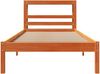 vidaXL Bettgestell mit Kopfteil ohne Matratze Wachsbraun 75x190 cm 3305732 Bild 4
