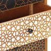 Sideboard, Kommode mit Druckmustern 90×30×70 cm Massivholz Mango j1895p Bild 5