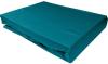 Bettwaesche-mit-Stil Mako-Satin Spannbettlaken petrol blau 70x200cm