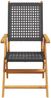 vidaXL Gartenstuhl Verstellbar 8 Stk. Schwarz Poly Rattan Massivholz 3214522 Bild 4