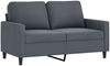 vidaXL 3-tlg. Sofagarnitur mit Kissen Dunkelgrau Samt 3201477 Bild 4