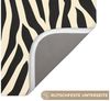 OnlyWow Badematte Zebra - Druck - Klassisch - Schwarz, Höhe 10 mm, Polyester, Rechteckig, Badezimmerteppich, Badteppich, Rutschfest, Badvorleger, Waschbar Bild 3