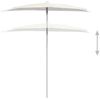 vidaXL Halb-Sonnenschirm mit Mast 180x90 cm Sandfarbe 315559 Bild 4